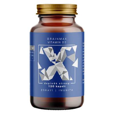 BrainMax Vitamín D3 5000 IU 120 kapslí