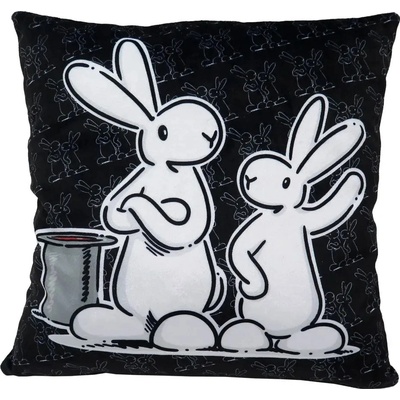 MÚ Brno Polštář Bob a Bobek černý 30x30