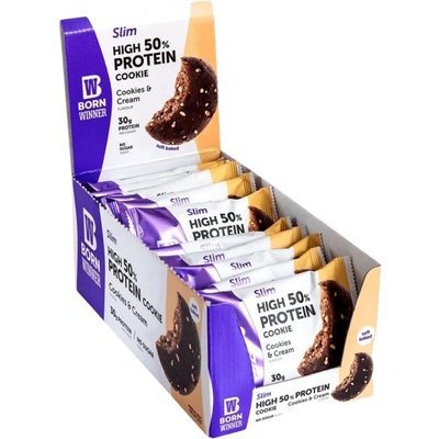 Born Winner Slim 50% High Protein Cookie [12 x 60 грама] Бисквити с крем