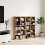vidaXL Кабинет за CD 2 бр. Дъб артизан 65 x 23, 5 x 97, 5 см (8012689)