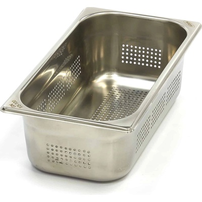 Maxima Gastronádoba 1/3 GN - perforovaná - hĺbka 10 cm - 32,5 x 17,6 cm - nerezová oceľ