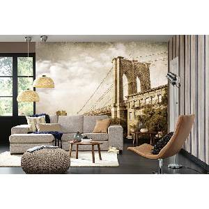 DIMEX ART Самозалепваща се флизелинова фототапета винтидж бруклински мост 375 x 250 см