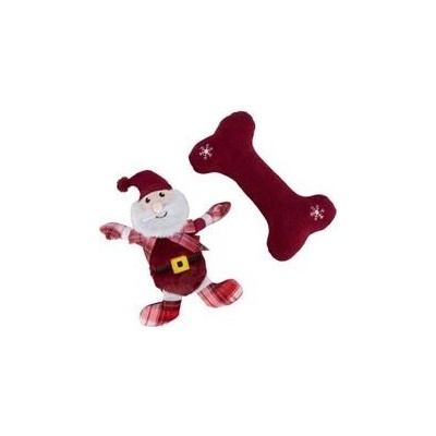 Xmas GIFT SET vánoční dárková sada hraček santa kost 30 cm plyš látka