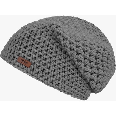 Merino háčkovaná čepice Medium grey