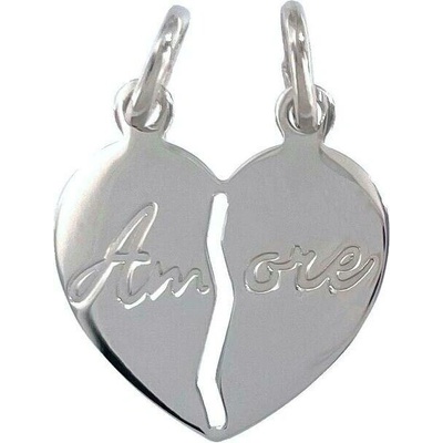 Infinitysilver Stříbrný přívěsek rozlamovací srdce AMORE SP220376