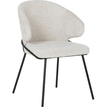 Carmen Трапезен стол Carmen RENO, до 100kg. , дамаска, прахово боядисана метална база, бежов (bt-3532361)