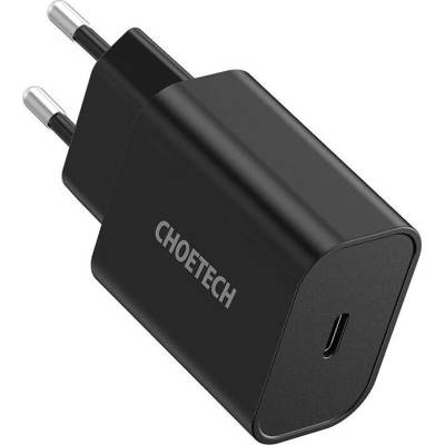 Choetech Адаптер Choetech Q5004 EU, USB-C, 20W, черен (Q5004 BK)