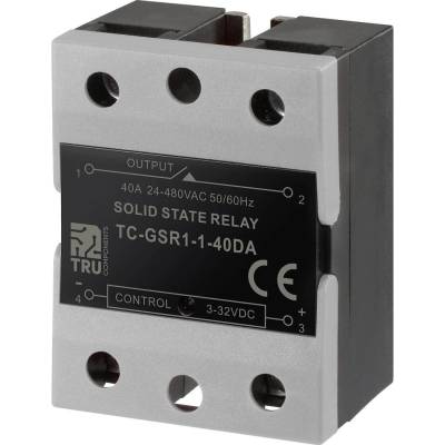 TRU COMPONENTS polovodičové relé TC-GSR-1-40DA 40 A Spínací napětí (max.): 480 V/AC DC obvod 1 ks