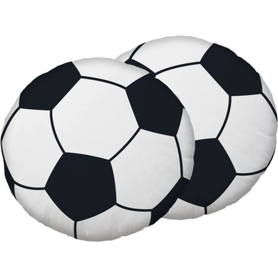 Jerry Fabrics Tvarovaný plyšový vankúš Futbal Polyester cm