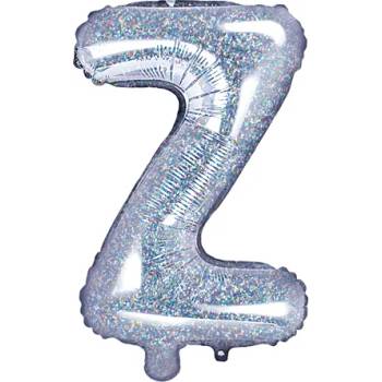 PartyDeco Балон от фолио Mini - Буква Z 35см холографичен