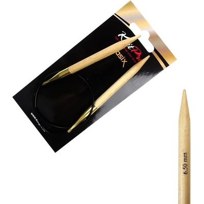 Dřevěné kruhové jehlice Knitpro Basix Birch 40 cm 6,5 mm