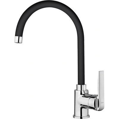 Strohm Teka Inca 995 ЦВЕТНО РАМО ЧЕРЕН Кухненски смесител, въртящ се чучур, черен (Б.532.2.ЧЕ)