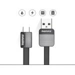  Плосък кабел с метално usb за apple устройства марка remax (zar1s)