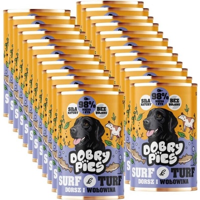 Dobry pes s treskou a hovädzím mäsom 24 x 400 g