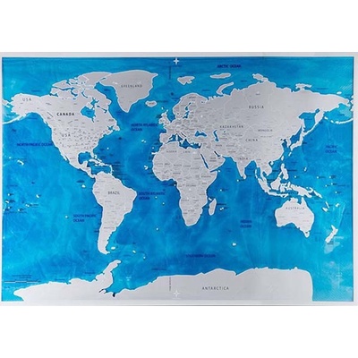 Stieracia mapa sveta Silver