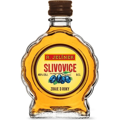 Rudolf Jelínek Slivovica Zlatá 45% 0,05 l (čistá fľaša)