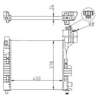 Chladič, chlazení motoru HART 611 179 (611179)
