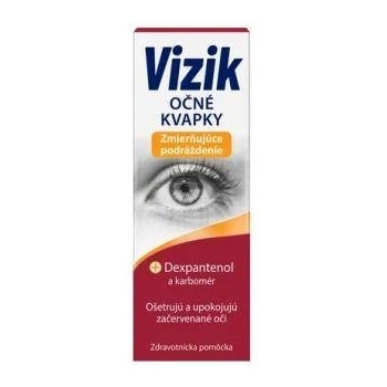 Vizik Očné kvapky Zmierňujúce podráždenie Dexpanthenol a karbomer 10 ml