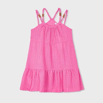 Mayoral Рокля трикотаж фантазия в розов цвят за мини момиче Майорал