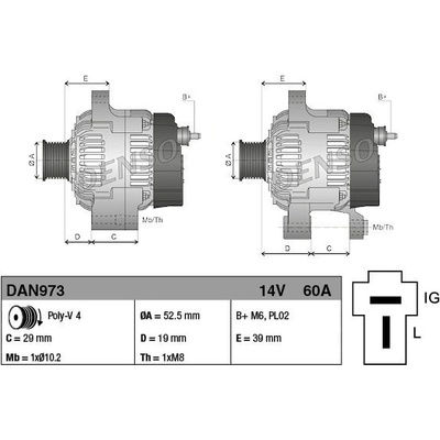 DENSO DAN519 generátor (DAN519)