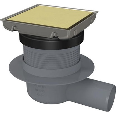 Deante Точков сифон с реверсивна решетка, 130х130, матирано злато (kos_r01d)