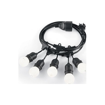 Venkovní závěsný světelný řetěz Ideal Lux Fiesta SP5 nero 159836 černý