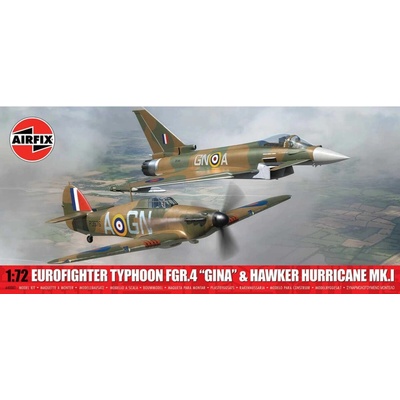 Airfix Classic Kit lietadlá A40002 Eurofighter Typhoon FGR.4 GINA + Hawker Hurricane Mk.I Twin Pack 1:72