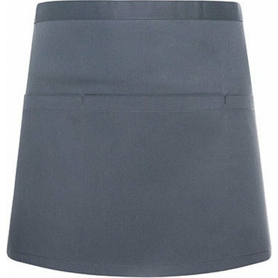 Karlowsky Barmanská zástěra do pasu s kapsičkou se třemi oddíly Anthracite Pantone 7540C 60x35cm KY101