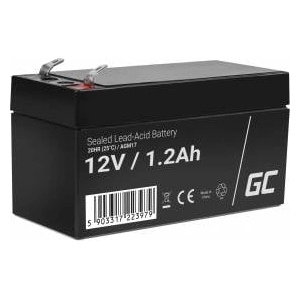 Green Cell Rechargeable battery AGM 12V 1.2Ah Maintenancefree for UPS ALARM