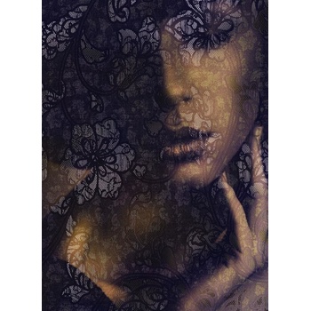 Komar XXL2-012 Vliesová fototapeta Lace dívka rozměry 184x248 cm