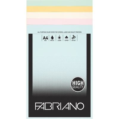 Fabriano Копирна хартия Copy Tinta, A4, 80 g/m2, пастелни цветове, 5 цвята, 50 листа (1535100111)