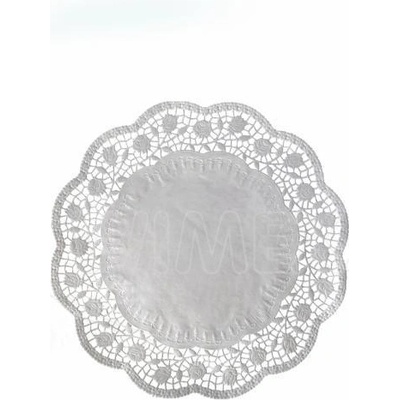 Wimex Dekoračná krajka PAP okrúhla biela O18cm 100 ks