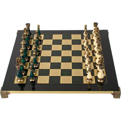 Manopoulos Шахматен комплект „Green Ivory