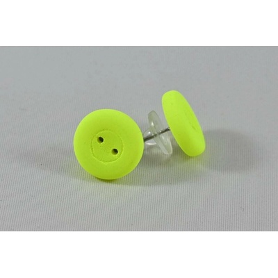KUBUdesign náušnice KNOFLÍK neon žluté 0001791