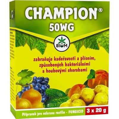 Biom Champion 50 WG fungicidní a baktericidní přípravek na ochranu rostlin 3 x 20 g