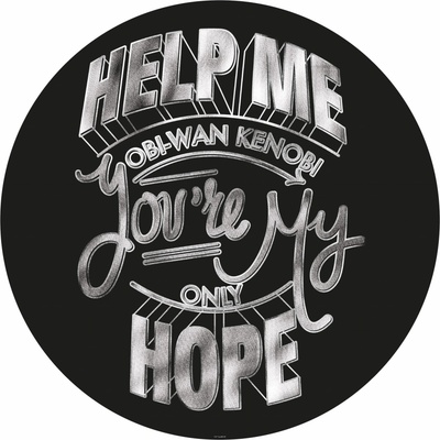 Komar Samolepicí vliesová fototapeta Dot Star Wars Help Me Obi pr. 125 cm