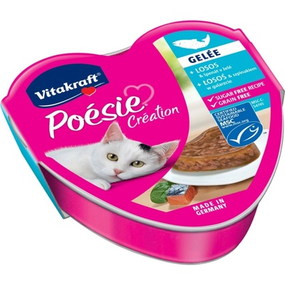 Vitakraft Cat Poésie Création Gelée Salmon & Spinach 85 g