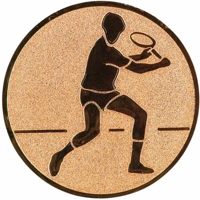 Tenis: Hliníkový emblém na trofej Ø 50 mm bronzová