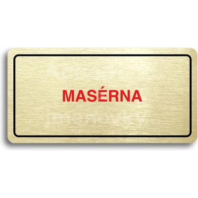 ACCEPT Piktogram MASÉRNA - zlatá tabulka - barevný tisk