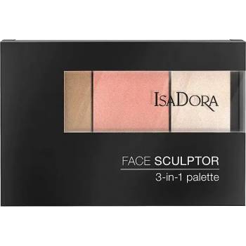 Isadora Скулптор палитра Бронзант Хайлайтър и Руж Isadora Face Sculptor 3in1 Palette (128760)