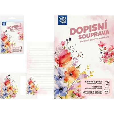 MFP paper Dopisní papír barevný LUX 5+10 (Květy)