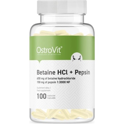 OstroVit Betaine HCl + Pepsin, 100 капсули, OstroVit