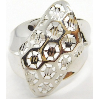 Klenoty Budín Masivní gravírovaný prsten z bílého zlata 1161647