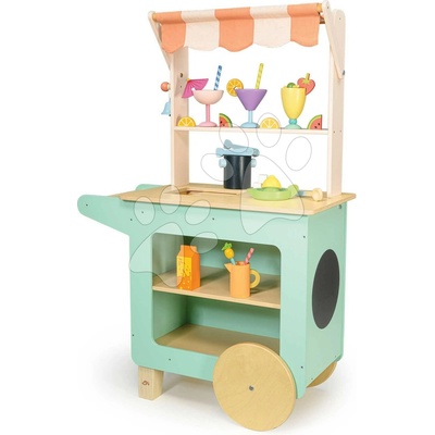 Leaf Toys Drevený plážový bar s nápojmi Drinks Trolley Tender s tabuľkou na písanie kriedou