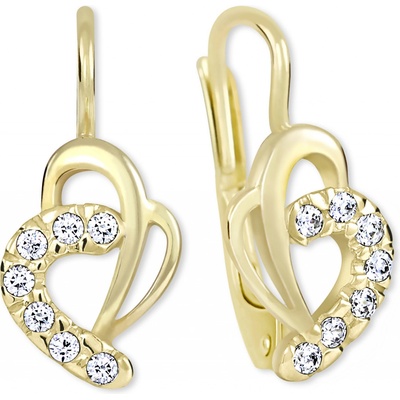 Soliter Půvabné zlaté náušnice se zirkony 239 001 00585
