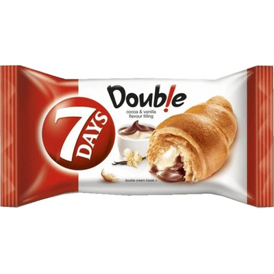 7 Days Double Max Croissant s kakaovou náplňou a s náplňou s vanilkovou príchuťou 80 g