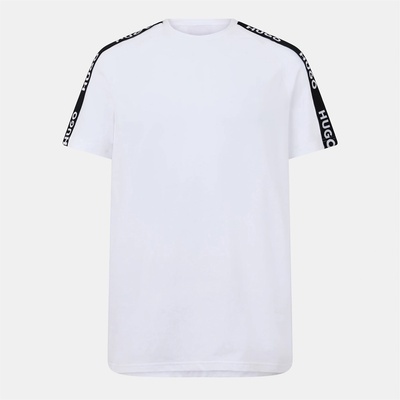 Hugo Мъжка тениска Hugo HUGO Mens T-Shirt with Logo Signature Tape Detail - White 100