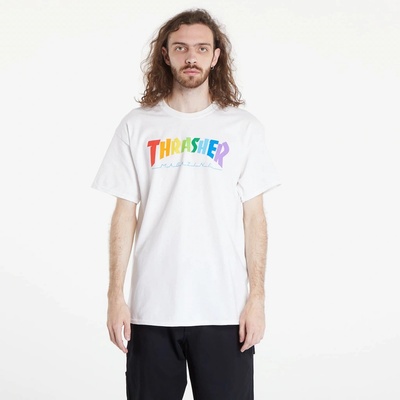 Thrasher pánske tričko Rainbow Mag T-Shirt white