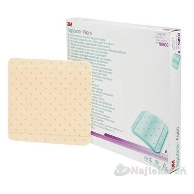 3M TEGADERM Foam penové krytie na rany, neadhezívne, 20x20 cm 5ks