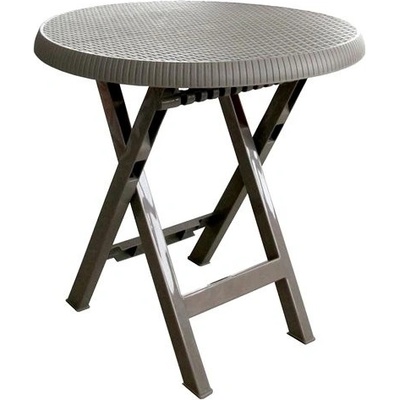 MEGA PLAST Stôl záhradný sklápací TEO, cappucino 70 cm
